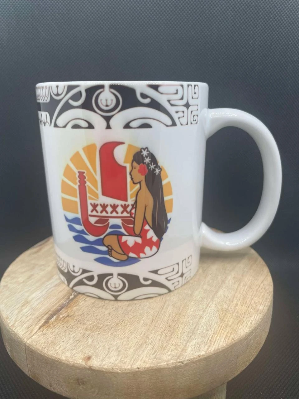 ☕ Keramische Mok – Hinano Tahiti & Polynesische Tattoo 🌺🌴 – photo 3